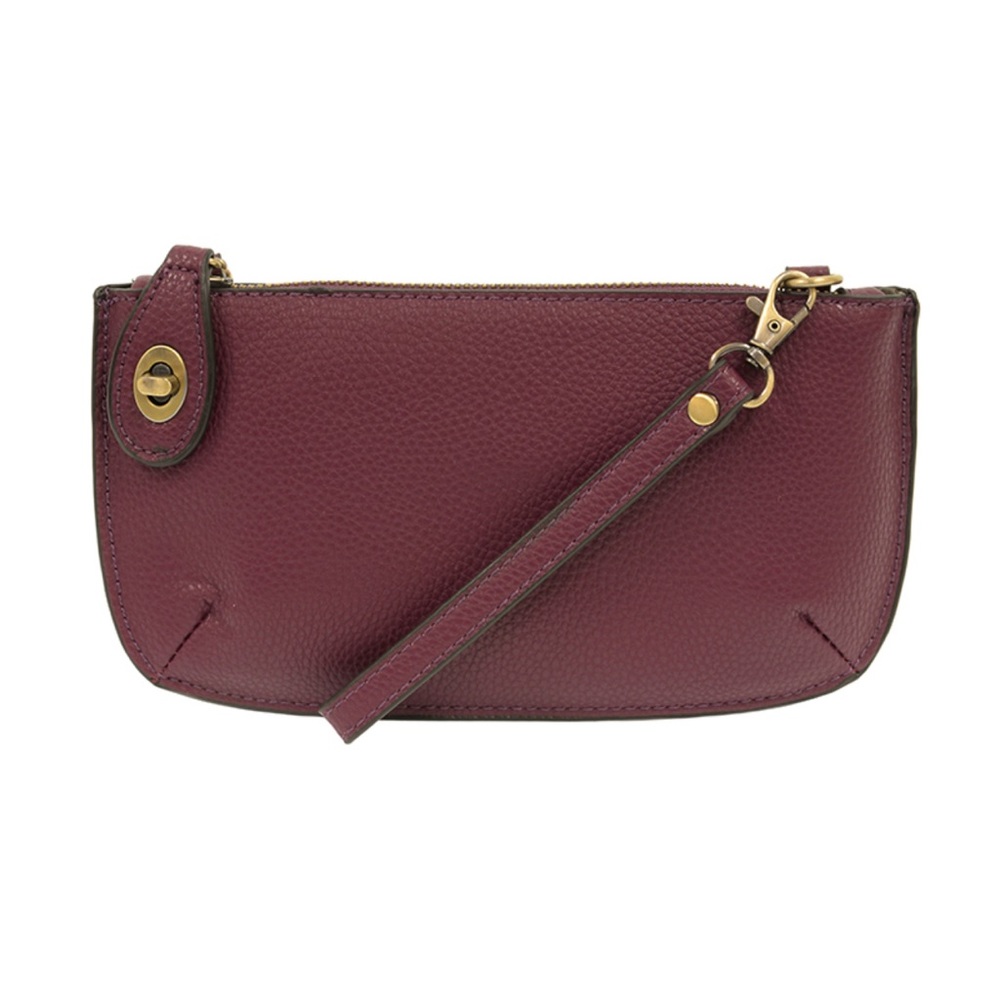 Joy Susan • Mini Crossbody Wristlet Clutch in Maroon/Wine color • EUC